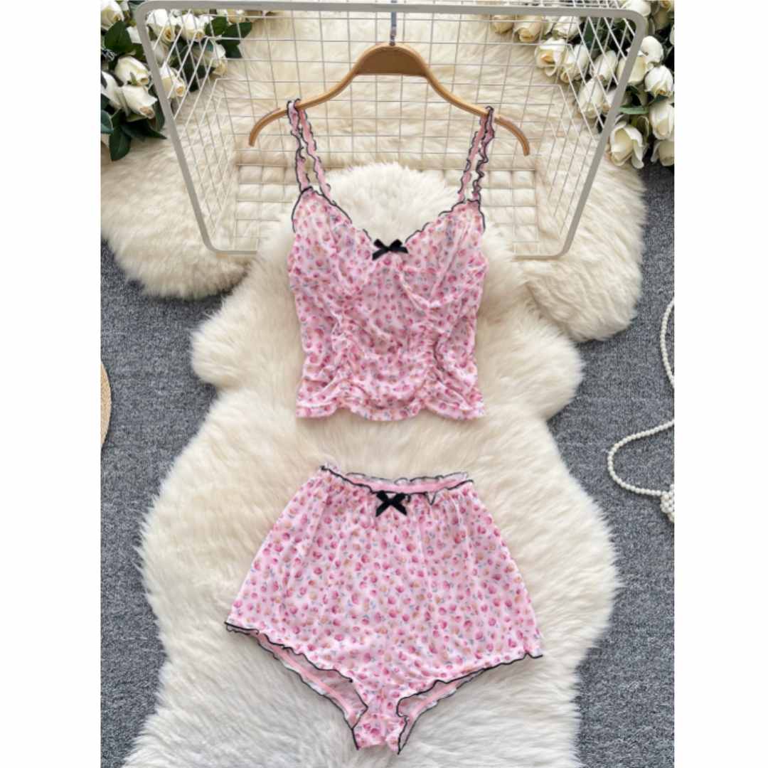 Romper Floral Print - Kadınlar için Şık Ev Kıyafetleri: Çiçek