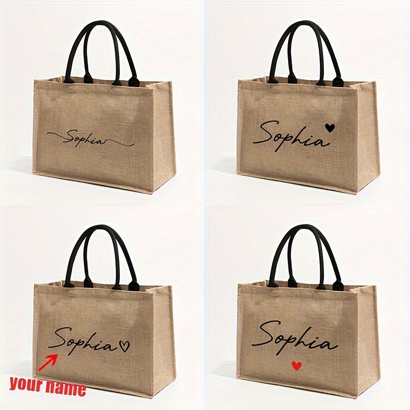 Tote Bag Beach - Özel İsim Desenli Alışveriş Kişiselleştirilmiş Plaj