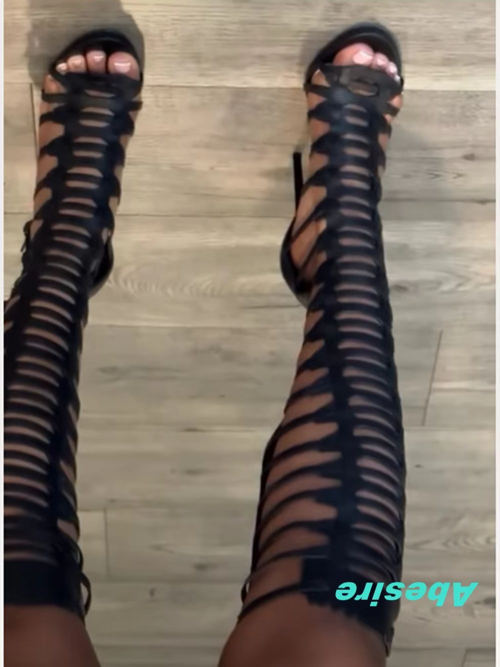 Sandal Strappy Heeled - Peep Toe Çok Tokalı Yaz Sandaletleri