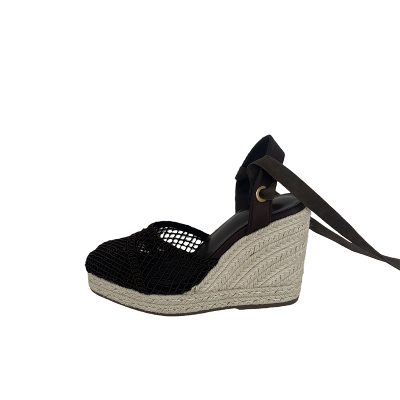 Sandal Strappy Heeled - Kadınlar için Yazlık Sandaletler, Kahverengi Dolgu