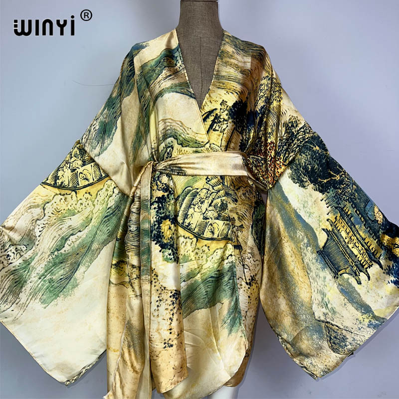 WINYI Afrika Kimono Çin Yağlı  - Cover Up Kaftan incelemesi ve fiyatı