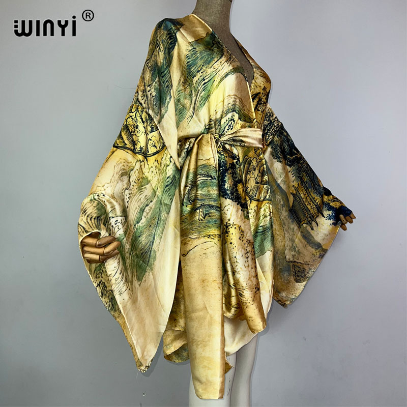 WINYI Afrika Kimono Çin Yağlı  - Cover Up Kaftan incelemesi ve fiyatı