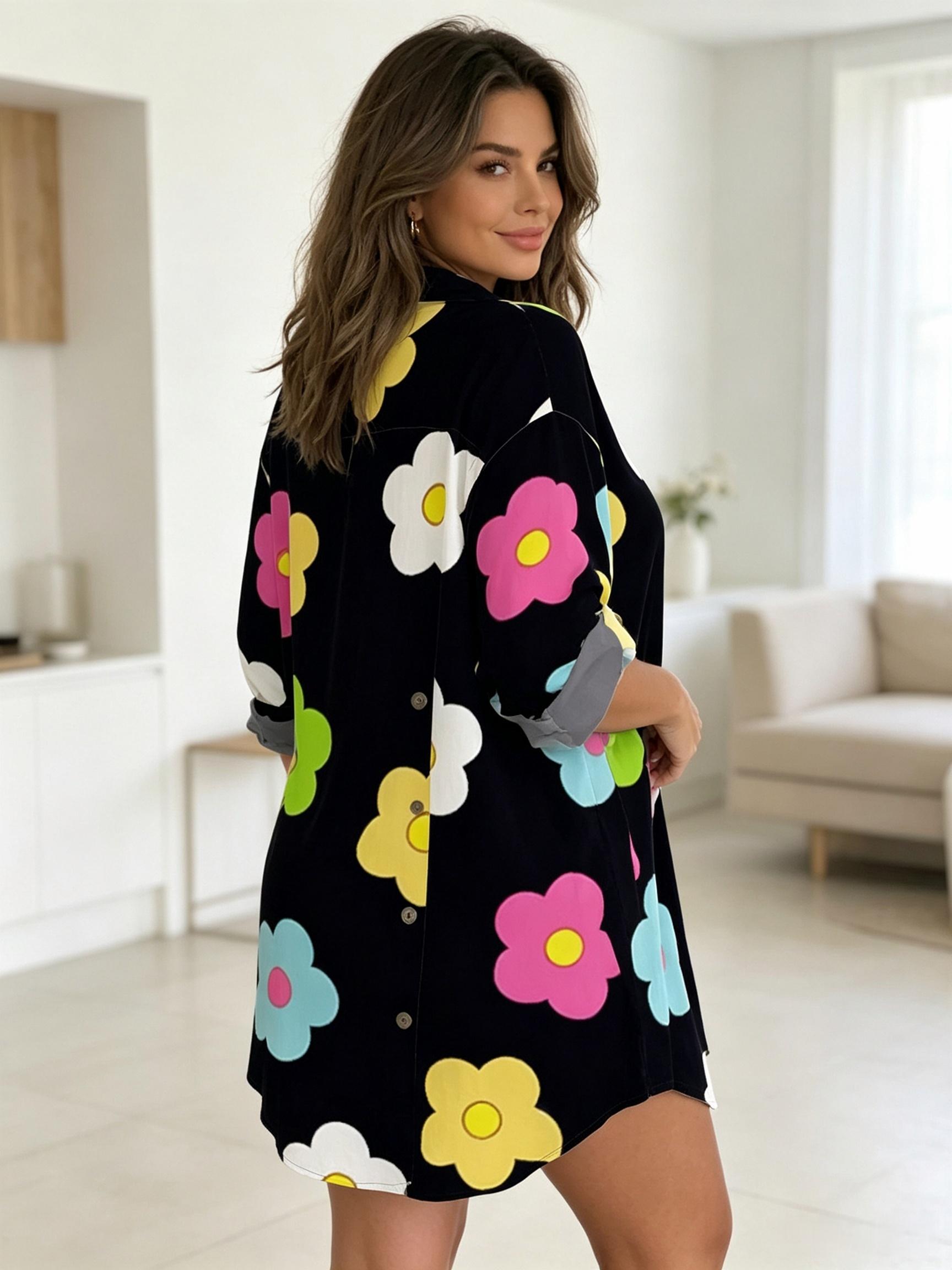 Büyük Beden Kadın Çiçek Desenl - Romper Floral Print incelemesi ve fiyatı