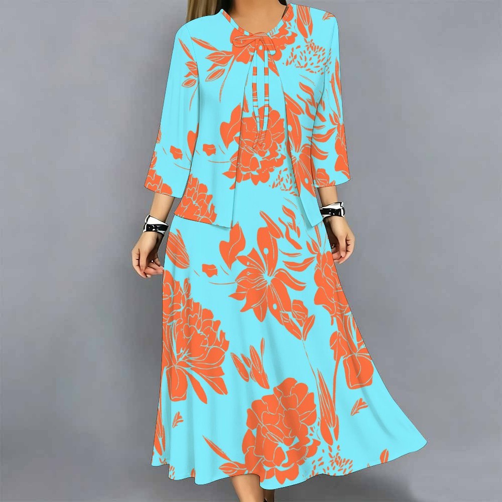 Kadın 2 Parça Elbise Takımı Ba - Midi Skirt Floral incelemesi ve fiyatı