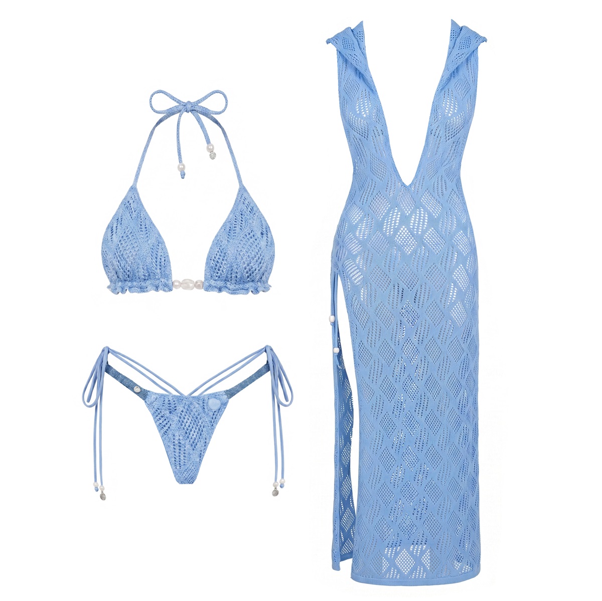 3 Parçalı Seksi Bikini Takımı  - Cover Up Kaftan incelemesi ve fiyatı