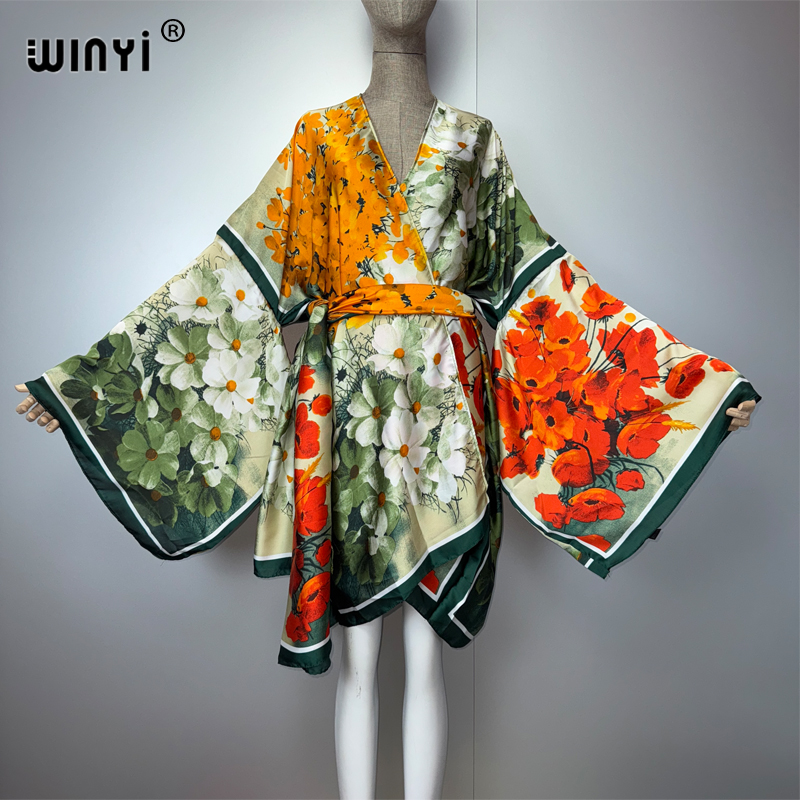 WINYI yaz kimonosilk duygu kıs - Cover Up Kaftan incelemesi ve fiyatı