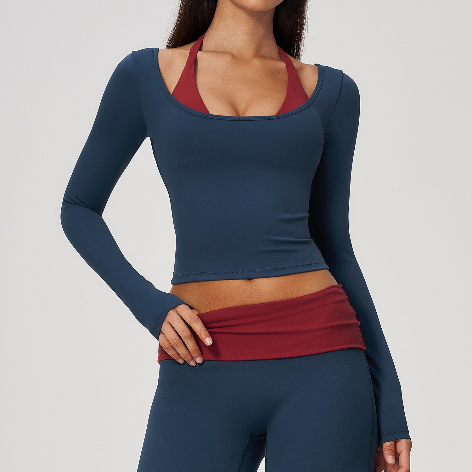 Halter Yaka Uzun Kollu Yoga Cr - Crop Top Crochet incelemesi ve fiyatı