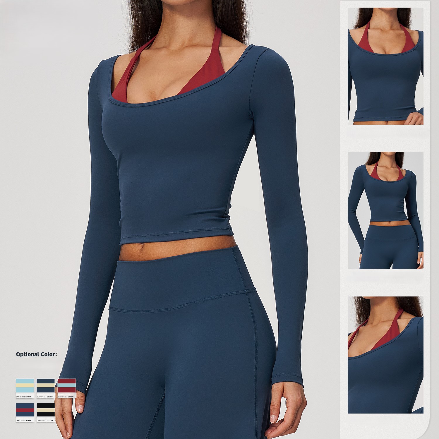 Halter Yaka Uzun Kollu Yoga Cr - Crop Top Crochet incelemesi ve fiyatı